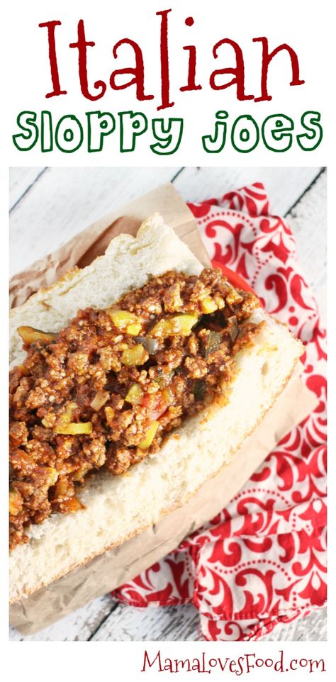 Italian Sloppy Joes Recipe Pasta Stuffed Shells, Italian Sloppy Joes, Tuscan Food, Sloppy Joes Recipe, Eggplant Parmesan, Night Food, Sloppy Joe, Sloppy Joes, Wrap Sandwiches