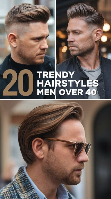 Classic Haircuts For Men, Clean Hairstyles For Men, Men Thick Wavy Hairstyles, Men In 40s Hairstyles, Mens Modern Haircut, Mens Hairstyles Grey Hair, Mens Medium Length Hairstyles Messy, Men�’s Classic Hair Styles, Men’s Trendy Haircut 2024