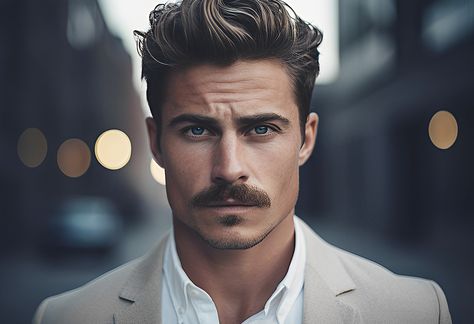 Mens Haircut With Mustache, Mens Hairstyles With Mustache, Men’s Moustache, Mustash Men Style, Haircuts With Mustache, Men Moustache Style, Men’s Mustache Styles, Mens Hairstyles With Beard Long Hair, Mens Moustache Style