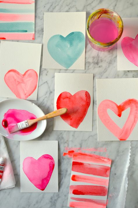 A Roundup of My Favorite DIY Valentines Cards and Gifts — super make it Saint Valentin Diy, Valentines Bricolage, Diy Valentines Cards, Valentine's Day Crafts For Kids, Sinful Colors, Painted Hearts, Valentine's Day Crafts, Love Day, Galentines Day