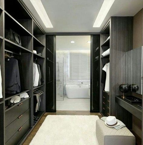 Walkthrough Closet To Bathroom Modern, En Suite Walk In Wardrobe, Walkin Wardrobe And Bathroom, Walk Through Wardrobe To Bathroom, Closet And Bathroom Combo Walk In Modern, Bathroom Through Walk In Closet, Walk In Closet With Toilet And Bath, Walk In Wardrobe Bathroom Ideas, Dressing And Bathroom Combined