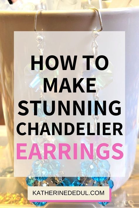 Diy Chandelier Earrings Tutorials, Making Dangle Earrings, How To Make Drop Earrings, How To Make Dangle Earrings Diy, Crystal Bead Earrings Diy, Diy Earrings Beads Dangles, Diy Dangling Earrings, How To Make Dangle Earrings, Easy Beaded Earrings Diy