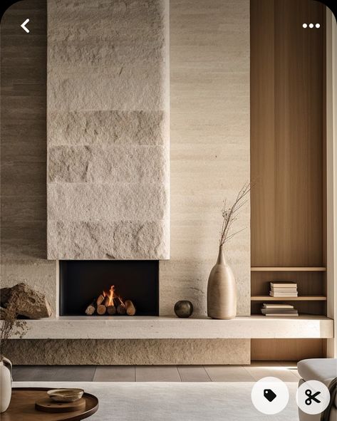 Fireplace Modern Design, Contemporary Fireplace, Home Fireplace, Modern Fireplace, Decoration Inspiration, Fireplace Wall, Fireplace Design, Stone Fireplace, Fireplace Surrounds