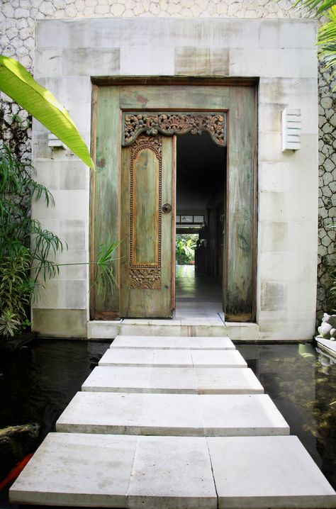 Villa Casa Bali Front Door Balinese Bali Doors Entrance, Balinese Door, Balinese Interior, Balinese Villa, Bali Villas, Romantic Candle Light Dinner, Large Bedrooms, Garden Shower, Garden Villa