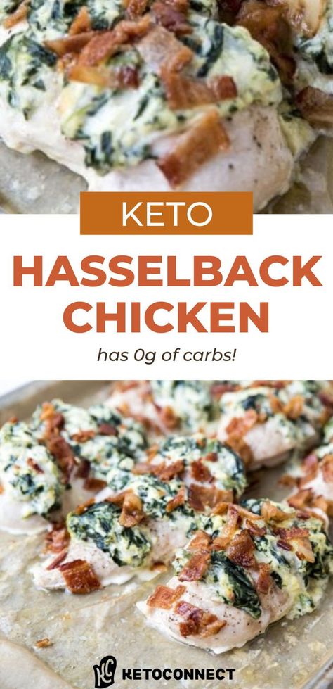 Keto Hasselback Chicken, Keto Chicken And Bacon Recipes, Chicken Bacon Keto Recipes, Keto Chicken Ricotta Recipes, Low Carb Recipes With Bacon, Low Carb Dinners For Picky Eaters, Keto Stuffed Chicken Recipes, Chicken Breastrecipes Boneless Low Carb, Ricotta Cheese Recipes Low Carb