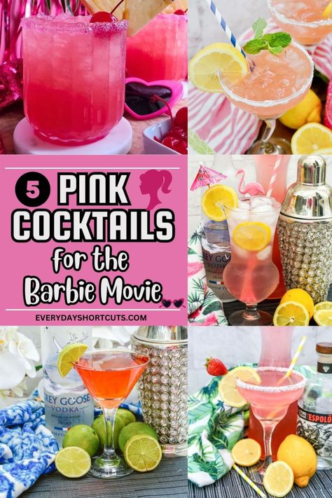 Celebrate the new Barbie movie in true Barbiecore fashion with these 5 dazzling pink cocktails, fit for a glamorous night of fun. Watch Margot Robbie as Barbie and Ryan Gossling as Ken in theaters on July 21st! Barbie Party Drinks, Barbie Inspired Drinks, Movie Themed Drinks, Holiday Party Meals, Barbie Movie Party, Pink Alcoholic Drinks, Barbie Movie Night, Malibu Recipes, Barbiecore Fashion