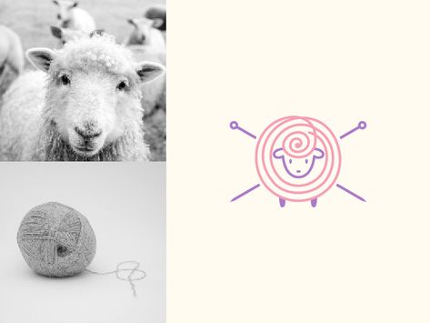 Yarn Branding Design, Sheep Logo Design Ideas, Knitting Logo Design Ideas, Yarn Logo Design, Crochet Logo Design Ideas, Sheep Logo Design, Cia Logo, Knitting Logo Design, Crochet Branding