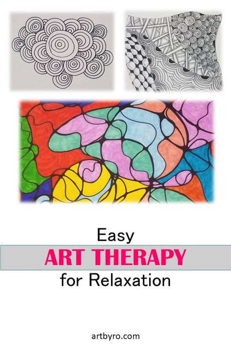 Art For Healing Ideas, Art Therapy Doodling, Art Exercises For Relaxation, Mindful Drawing Art Therapy, Art Therapy Drawing Activities, Art For Relaxation, Simple Art Therapy Activities, Relaxing Drawing Ideas Easy, Calming Art Ideas