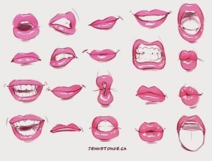 Lips Cartoon, Drawing Mouth, Cartoon Mouths, Lips Sketch, Drawing Lips, Anime Lips, Lip Drawing, Mouth Drawing, Drawing Hands