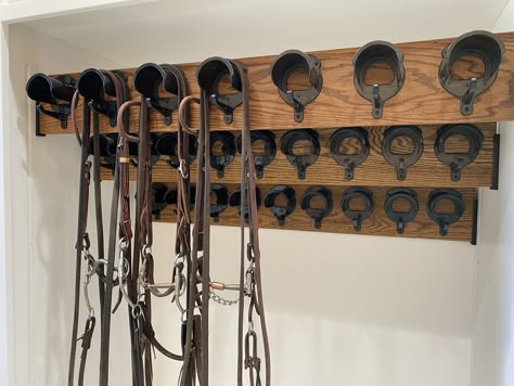 Horse Organization, Tack Shed, Barn Makeover, Custom Horse Stalls, Tack Room Ideas, Tack Room Organization, Horse Tack Rooms, Horse Trailer Ideas, Barn Hacks