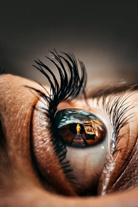 Macro Fotografia, A Level Photography, Reflection Photos, Reflection Art, Reflection Photography, Photos Of Eyes, Eye Photography, Close Up Portraits, Macro Photos