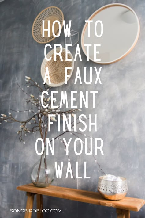 Wall Paint Cement Look, Concrete Look Wall Paint, Faux Cement Paint Technique, Paint That Looks Like Cement, Textures Wall Paint, Painting To Look Like Concrete, Diy Paint Accent Wall Brush Strokes, Paint Wall To Look Like Concrete, How To Paint A Wall To Look Like Cement