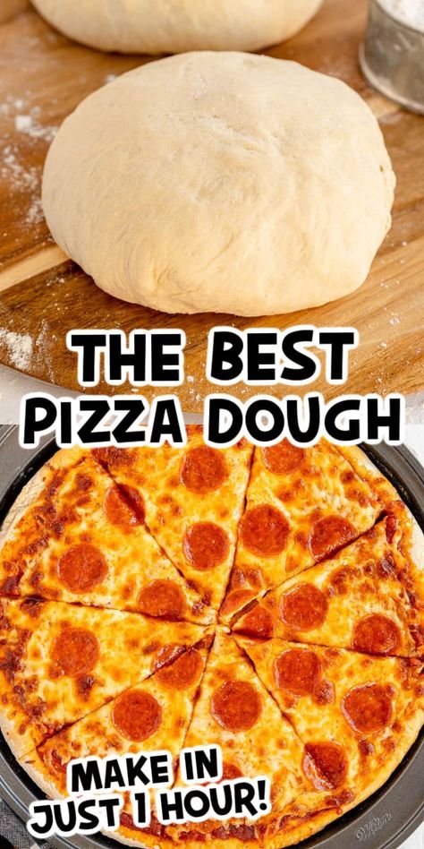 The best homemade pizza dough recipe! It's fast, easy to make, and delicious! The only same day pizza dough recipe you'll ever need! Fermented Pizza Dough, Perfect Pizza Dough Recipe, Dough Recipe Easy, Italian Pizza Dough Recipe, Best Pizza Dough Recipe, Perfect Pizza Dough, Pizza Dough Recipes, Skillet Pizza, Pizza Dough Recipe Easy