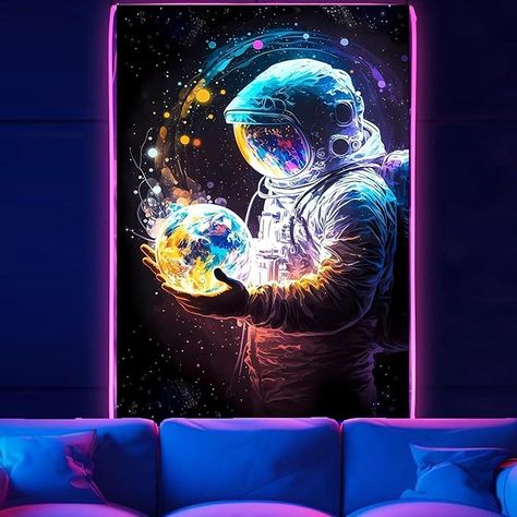 Amazon.com: Astronaut Space Tapestry for Bedroom, Cool Galaxy Planet Wall Hanging, Fantasy Outer Spaceman Room Decor Large Art Poster Aesthetic for Boys Men Guys College Dorm Living Room 60in×79in : Home & Kitchen Galaxy Bedroom Wall, Galaxy Themed Room Ideas, Art For Guys Room, Galaxy Theme Room Decor, Cool Bedroom Posters, Space Theme Room For Boys, Space Themed Bedroom Boys, Space Bedroom Boys, Space Room For Boys