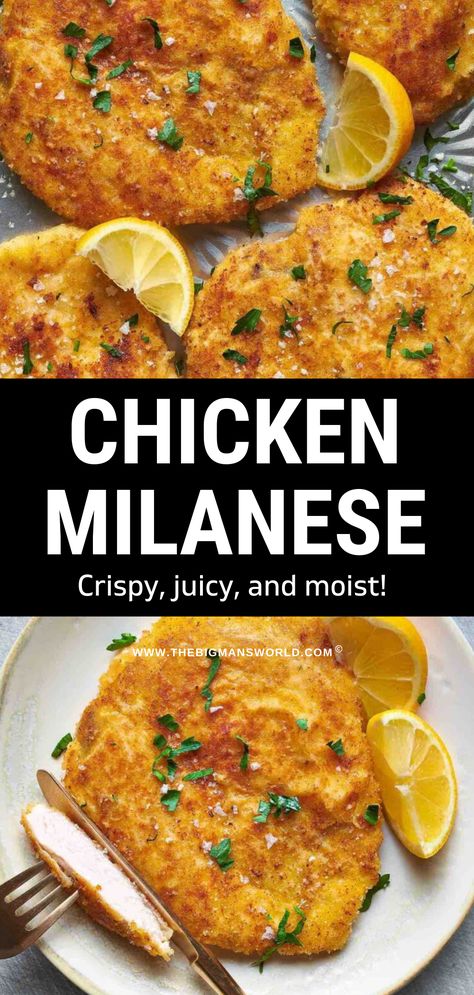 Best Chicken Recipes For Dinner Families, Chicken Milanese Airfryer, Gluten Free Chicken Milanese, Chicken Milanese Pasta, Healthy Chicken Milanese Recipe, Different Types Of Chicken Recipes, Chicken Milanese Sauce, Week Night Chicken Recipes, Best Italian Chicken Recipes