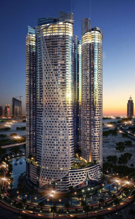 DAMAC Towers by Paramount Hotels & Resorts Paramount Hotel, High Rise Buildings, Dubai Architecture, Building Aesthetic, Future Buildings, Modern Architecture Building, Skyscraper Architecture, Tall Buildings, Architecture Building Design