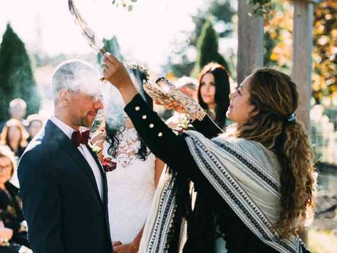 Native American Wedding Traditions, Wedding Ceremony Exit, Spiritual Wedding, Smudging Ceremony, Wine Box Ceremony, Ceremony Exit, Confetti Ideas, Handfasting Ceremony, Native American Wedding