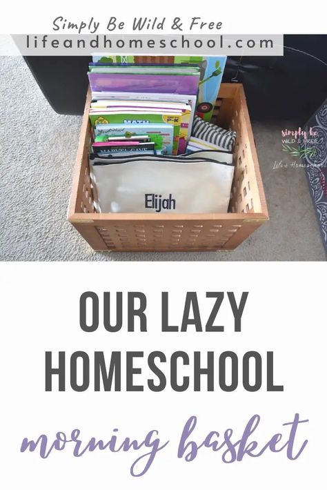 Morning Basket 2nd Grade, Morning Basket Ideas For Older Kids, 3rd Grade Morning Basket, Morning Basket Homeschool First Grade, Morning Homeschool Basket, Morning Baskets For Older Kids, Morning Basket Homeschool Middle School, Summer Morning Basket, Basket Of Books