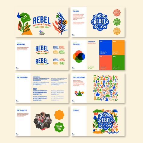 Branding Project Presentation, Illustrator Brand Identity, Branding Illustration Design, Supergraphics Branding, Brand Manual Design, Brand Book Examples, Branded Illustration, Illustrative Branding, Graphic Design Presentation