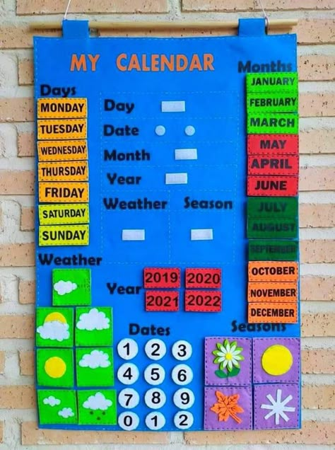 English Corner Classroom Ideas, Preschool Calendar, Preschool Charts, Weather Chart, Classroom Charts, Kindergarten Classroom Decor, Homeschool Preschool Activities, Preschool Classroom Decor, Classroom Calendar