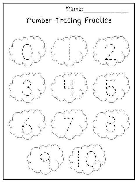 Trace The Numbers, Matematik Prasekolah, Number Activities Preschool, Numbers Worksheets, Homeschool Preschool Activities, Toddler Worksheets, Tracing Worksheets Preschool, Free Preschool Worksheets, Kids Worksheets Preschool