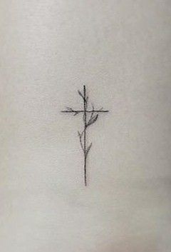 Branches Cross Tattoo  - placement on my spine Cross Tattoo Placement, Cross Shoulder Tattoos, Mandala Tattoo Shoulder, Tattoo Mermaid, Small Cross Tattoos, Front Shoulder Tattoos, Mermaid Ideas, Verse Tattoos, Cross Tattoos For Women