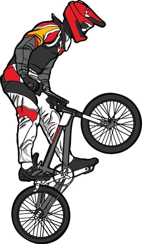 BMX bike freestyle sport clipart Mongoose Bmx, Bmx Stickers, Bmx Bike Parts, Bike Freestyle, Best Bmx, Vector Animation, Bmx Freestyle, Bike Stickers, Bmx Bike