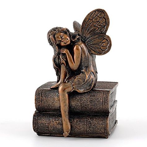 Top Collection 4387 Miniature Garden  Terrarium Fairy Napping on Books Statue Small >>> To view further for this item, visit the image link. Earth Fairy, Fairy Things, Miniature Terrarium, Outdoor Living Decor, Garden Terrarium, Fairy Figurines, Baby Fairy, Mini Plants, Outdoor Statues