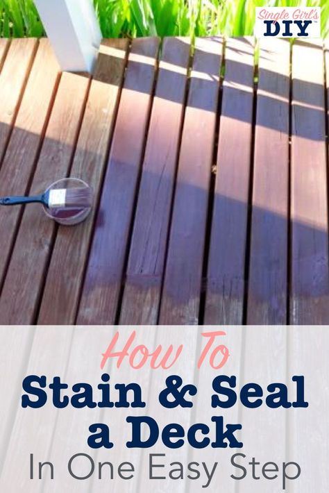 Stain A Deck, Deck Staining, Easy Deck, Outdoor Deck Decorating, Diy Steps, Deck Stain, Deck Repair, Awesome Woodworking Ideas, Deck Makeover