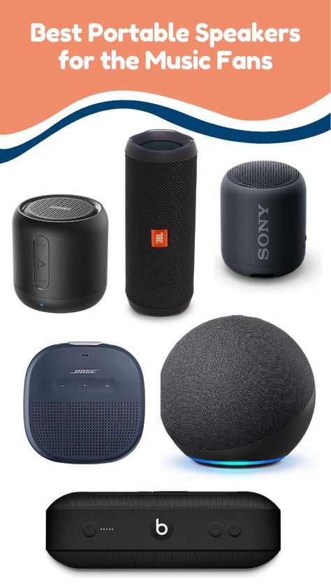 8 of the Best Portable Speakers for the Music Fans in Your Life It can sometimes be a bit difficult to pick out the best speaker, especially if we want it to be portable and durable. So we did the research for our music fans. Mini Speaker Bluetooth, Speakers Aesthetic, Electronics Devices, Sony Speakers, Electronic Store, Best Portable Bluetooth Speaker, Home Speaker, Music Speaker, Portable Bluetooth Speakers