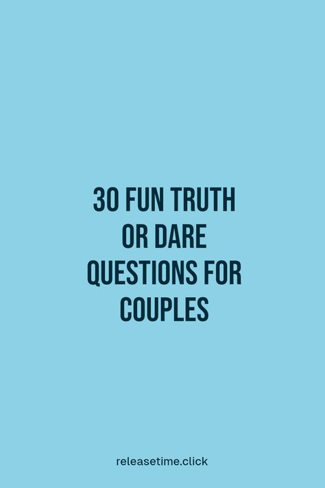 Looking to spice up your date nights or get to know your partner better? These 30 fun truth or dare questions for couples will create exciting moments and laughter. Perfect for cozy evenings at home or social gatherings, this game brings a playful twist to your relationship! Each question will spark deep conversations and hilarious dares, turning every game night into a memorable experience. Add a dash of intimacy and fun to your relationship today with these daring ideas! Truth Or Dare Couples Edition, Date Night Games For Couples, Truth Or Dare Questions For Couples, Couple Questions Game, Spicy Truth Or Dare Questions, Question Games For Couples, Truth Or Truth Questions, Date Night Games, Dare Questions