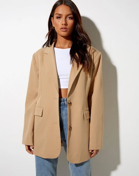 Melbourne Outfits, Outfit Transformation, Blazer Ideas, Suit Model, Oversized Blazers, Casual Winter Outfit, Pu Jacket, Brown Blazer, Blazer Beige