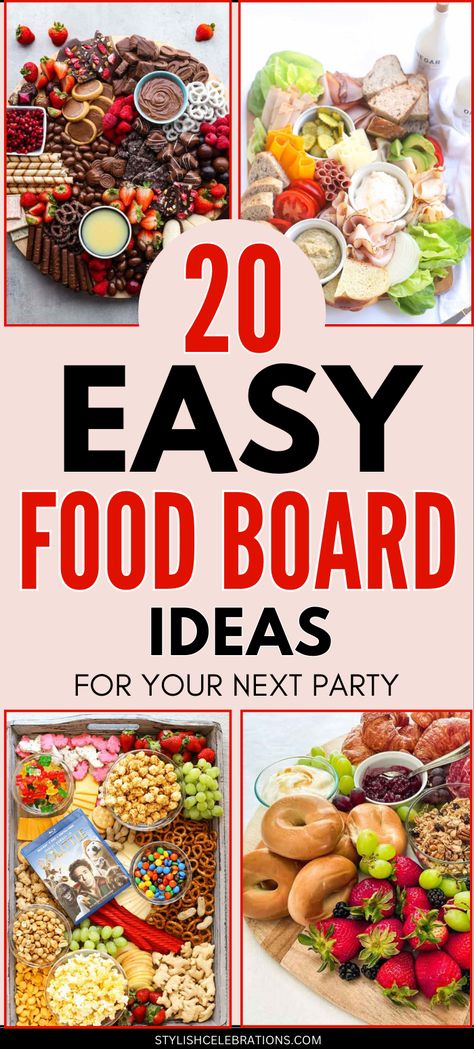 20 Easy Food Board Ideas for Your Next Party Healthy Food Boards Ideas, Fun Board Ideas Food, Different Board Ideas, Snack Tray Ideas For Party, Different Type Of Charcuterie Boards, Family Charcuterie Board Ideas, Snack Board Ideas Girls Night, Southwest Charcuterie Board, Easy Board Ideas