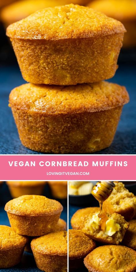 Vegan Gluten Free Cornbread Muffins, Vegan Gf Cornbread, Best Vegan Cornbread, Corn Bread Vegan, Vegan Savory Muffins, Cornbread Recipe Vegan, Best Cornbread Muffins, Vegan Corn Muffins, Cornbread Vegan