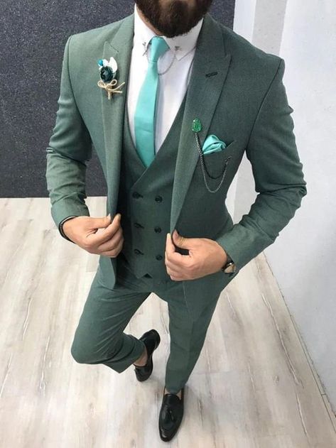 Men teal green suit,men 3 peice Wedding Dinner suit, Slim Fit suit for men, men green suit. Green Suit Men, Suits Men Slim, Terno Slim, Blazer Outfits Men, Slim Fit Suit Men, Slim Fit Coat, Wedding Suits Groom, Dress Suits For Men, Designer Suits For Men