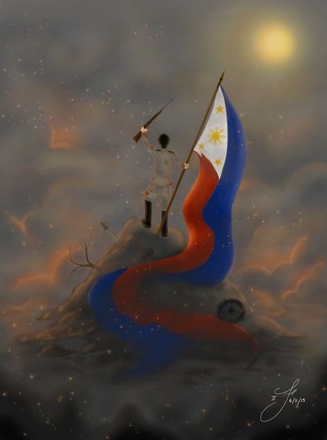 Philippine Revolution Art, Nationalism Poster Philippines, Happy Independence Day Philippines, Filipino Wallpaper, Independence Day Philippines, Philippine Flag Wallpaper, Wikang Pambansa, Philippine Revolution, Day Wallpaper Aesthetic