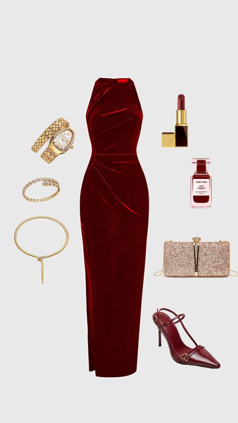 Fancy Night Out Outfit Winter, Salsa Dress Outfit, Red Gala Dress Classy, Fancy Dinner Outfit, Cocktail Party Outfit, Trendy Date Night Outfit, Classy Gowns, Date Night Outfit Ideas, Night Outfit Ideas