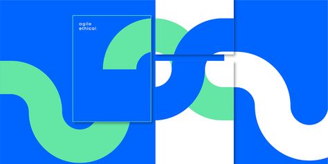 Green Blue Branding, Cobalt Blue Graphic Design, Green Visual Identity, Blue And Green Brand Identity, Blue Visual Identity, Plumbing Companies, Group Logo, Social Media Branding Design, Shapes Design