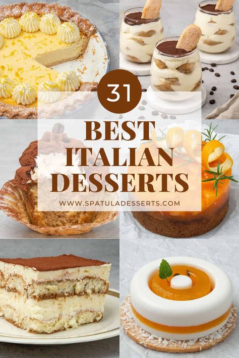 Italian Dessert Bar, Italian Treats, Italian Christmas Desserts, Authentic Italian Desserts, Italian Desserts Easy, Italian Dessert Recipes, Italian Desserts Traditional, Making Sweets, International Desserts