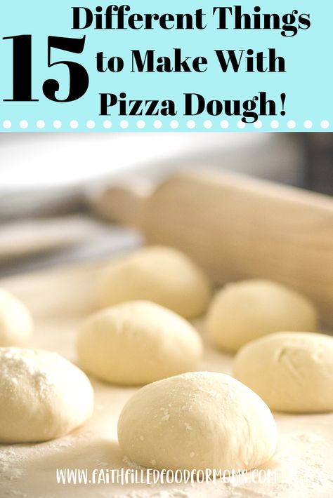 15 different things to make with pizza dough. What else can I make with Pizza Dough? Lots!! Use this dough recipe to make these easy delicious pizza dough recipes and ideas.  Makes more than just pizza! #pizza #homemadedough #bread #breaddough #pizzadough #weeknightdinners #easymeals #easybreadrecipes Pizza Oven Dough, Wood Fired Pizza Dough Recipe, Make With Pizza Dough, Pizza Oven Recipes Wood Fired, Outdoor Pizza Oven Recipes, Pizza Oven Pizza, Neapolitan Pizza Dough Recipe, Ooni Pizza Oven, Wood Fired Oven Recipes