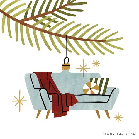 Sanny van Loon • Illustrator (@sannyvanloon) • Fotos y videos de Instagram Sanny Van Loon, Mid Century Illustration, Todays Mood, Retro Sofa, Illustrator Illustration, Illustrators On Instagram, Christmas Drawing, Vintage Sofa, December 25