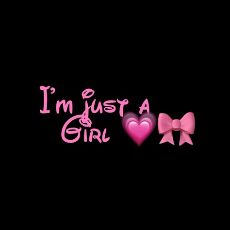 Hearts For Him Pfp, Cute Pfp Quotes, Girly Pfp Pink, Am Just A Girl Wallpaper, Cute Girly Pfp Aesthetic, I Am Just A Girl Wallpaper, Pink Bow Widget, Just Girly Things Wallpaper, Instagram Pfp Girl