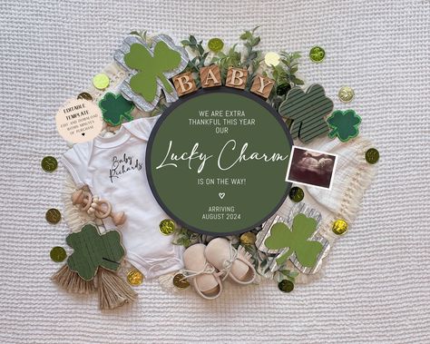 Pregnancy Announcement Photography, Dog Baby Announcement, Baby Announcement To Husband, Pregnancy Announcement Photoshoot, Baby Announcement Photoshoot, Baby Announcement Pictures, Pregnancy Announcement Photos, Etsy Instagram, Saint Patrick