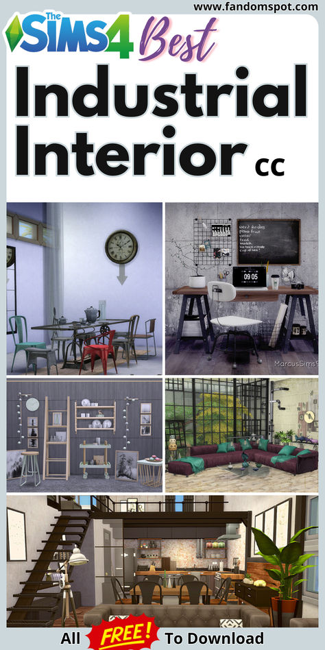 Sims 4 Industrial Build Cc, The Sims 4 Industrial Cc, Industrial Cc Sims 4, Sims 4 Cc Scandinavian Furniture, Sims 4 Cc Furniture Industrial, Sims 4 Cc Loft Furniture, Sims 4 Cc Industrial, Sims 4 Industrial Cc, Sims 4 Industrial