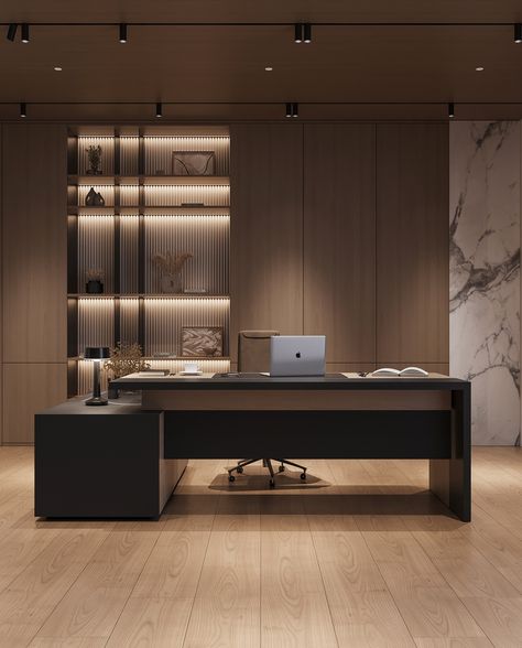 Private Office Interior, Minimalist Office Design, Luxury Office Interior, Office Cabin Design, Executive Office Design, Modern Home Offices, Office Design Inspiration, Office Table Design, Office Interior Design Modern