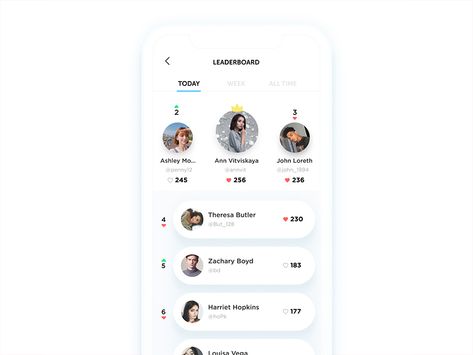 leaderboard 019 app iphone widget ux ui rank list leaderboard daily ui Leaderboard Design, Ranking Ui, Todo App Ui Design, Leaderboard Ui Design, Profile App Ui, Gamification Ui, Select Option Ui Design, Todo List Ui Design, Social App Design