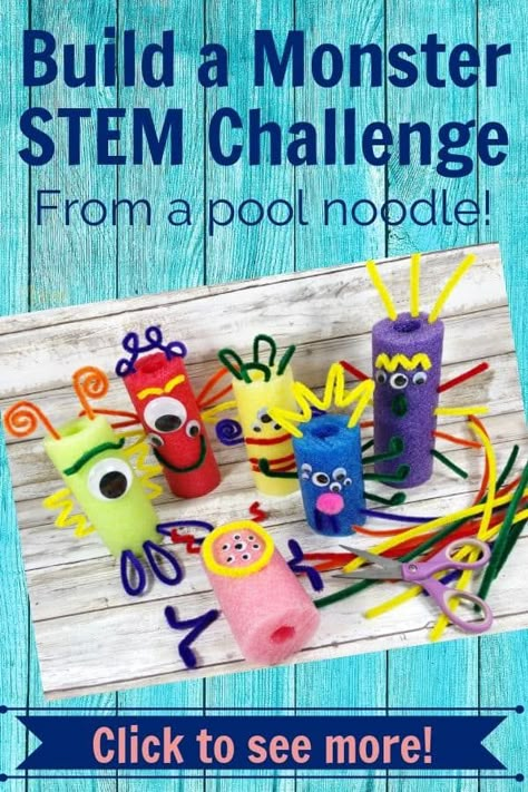 Monster Stem Activity, Monster Science Preschool, Monster Activities For Kindergarten, Make Your Own Monster Craft, Halloween Monster Activities, Monster Stem Activities For Kids, Monster Science Experiment, Monster Kindergarten Activities, Monsters Inc Crafts For Kids