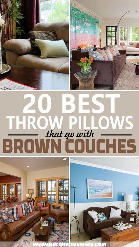 Pillows On Brown Sofa, Brown Couch Accent Pillows, Brown Sofa Throw Pillows, Brown Couch Colorful Pillows, Brown Couch White Pillows, Brown Leather Couch With Throw Pillows, Dark Brown Couch Decor Color Schemes, Accent Colors For Brown Leather Furniture, What Color Throw Pillows For Brown Couch