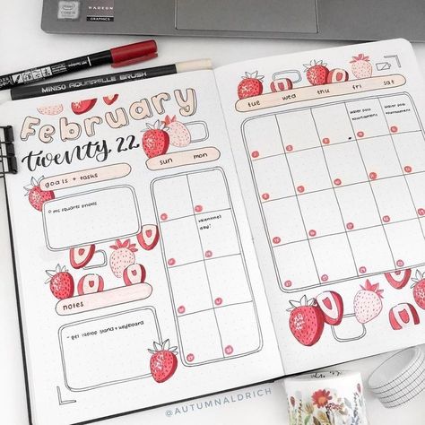 Any March, Bullet Journal Work, February Bullet Journal, Bahasa Jepun, February Calendar, Bullet Journal Ideas Templates, Creating A Bullet Journal, Bullet Journal Mood Tracker Ideas, Bullet Journal Notes