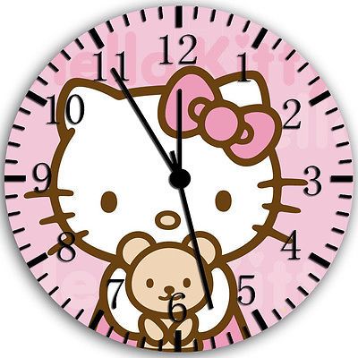 #Hello #kitty and bear wall clock 10" nice gift and room wall #decor z49,  View more on the LINK: 	http://www.zeppy.io/product/gb/2/322151318376/ Hello Kitty Dj, Hello Kitty Clock, Preppy Bedroom Decor, Preppy Bedroom, Garden Home Decor, Clock Art, Wall Vinyl, Clock Hands, Home Decor Accents